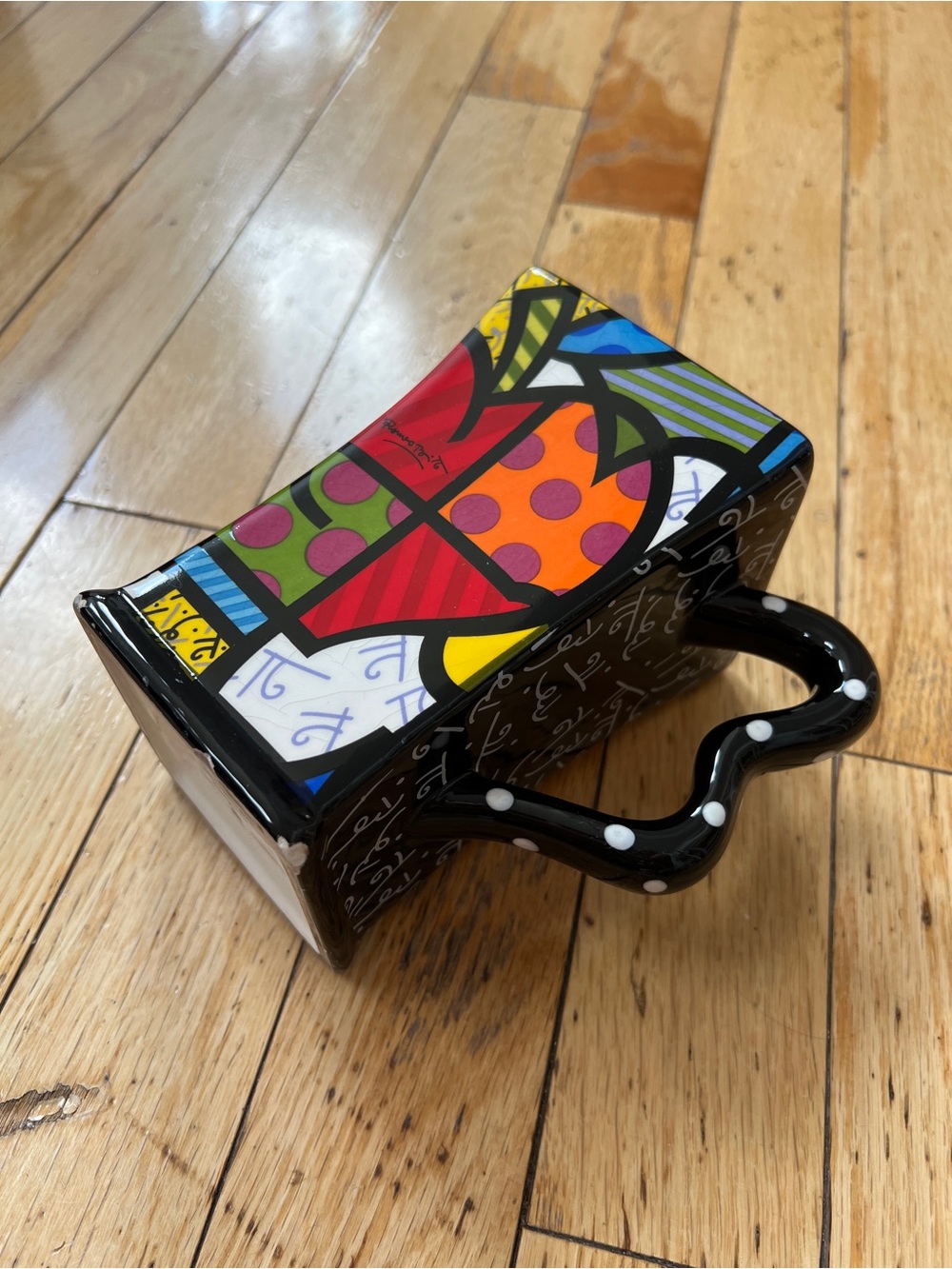 Vintage Y2K Romero Britto Square Mugs - Mismatched Set - Picture 9 of 11